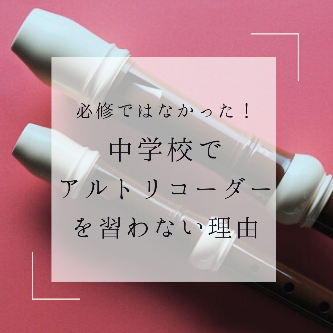 中学・音楽】アルトリコーダーは必修ではない理由とその背景 | ろんぐと～ん